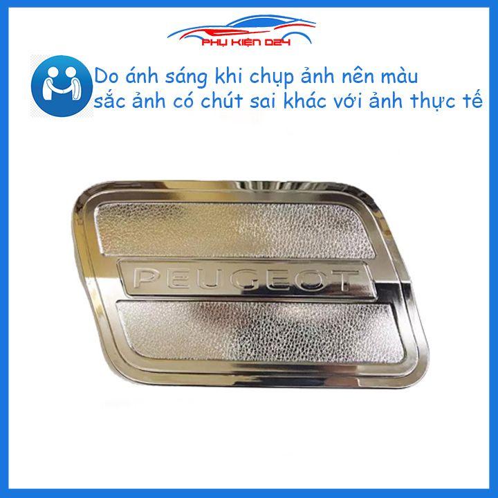 Ốp nắp bình xăng Peugeot 3008 mạ crom chống trầy trang trí ô tô