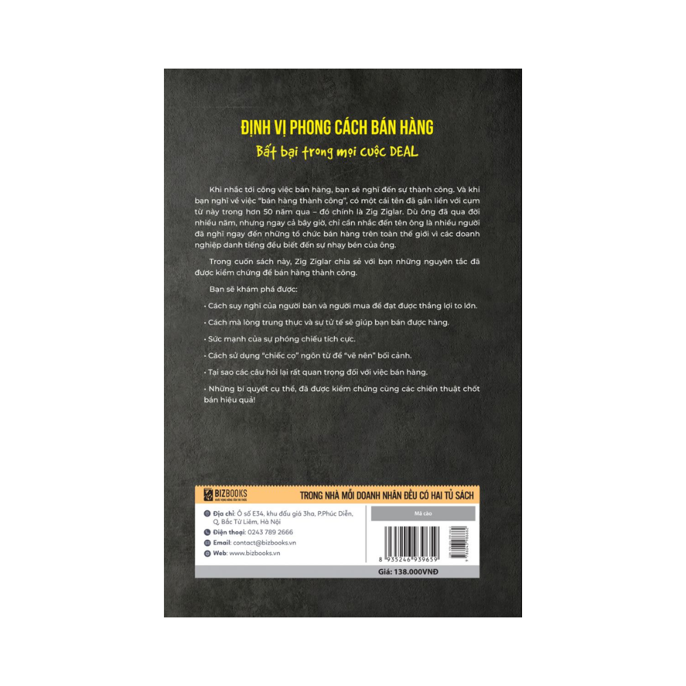 Sách - Định Vị Phong Cách Bán Hàng - Bất Bại Trong Mọi Cuộc DEAL - Cùng Zig Ziglar Nâng Tầm Công Việc Bán Hàng