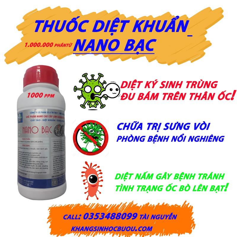 NANO BẠC CHUYÊN KHẮC PHỤ NỔI NGHIÊNG ỐC BỊ SƯNG VỒI CHO CỐ BƯƠU ĐEN ỐC NHỒI