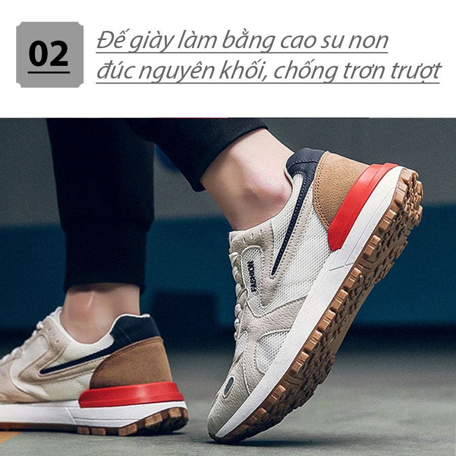 Giày Thể Thao Sneaker Nam Phiên Bản Giới Hạn - Da PU cao cấp mềm mại, kết hợp vải sợi thoáng khí bền