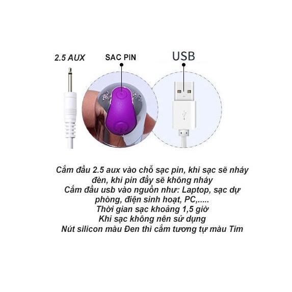 Dây sạc cho máy massage USB đầu kim aux, cho các loại máy massage mặt mắt body toàn thân đầu nhọn (Hàng Chính Hãng)