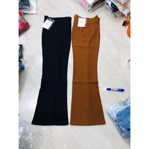 Quần nữ️Quần loe 2 cúc nâu đen siêu hót️Elisa Fashion️