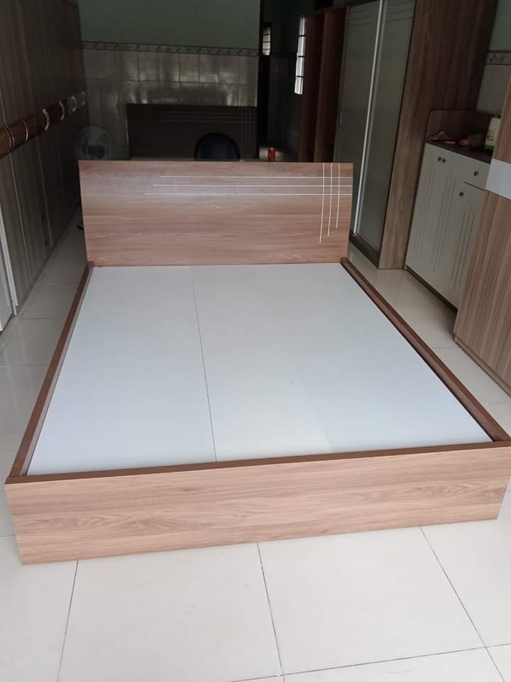 Giường gỗ công nghiệp MDF thiết kế đa năng1M6