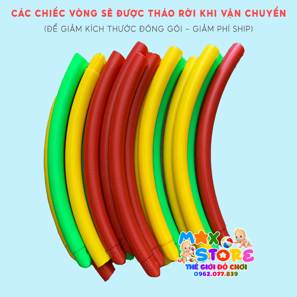 Vòng Thể Dục Nhựa Đường Kính 30cm - 60cm Cho Bé Mầm Non Và Người Lớn Giao Màu Ngẫu Nhiên