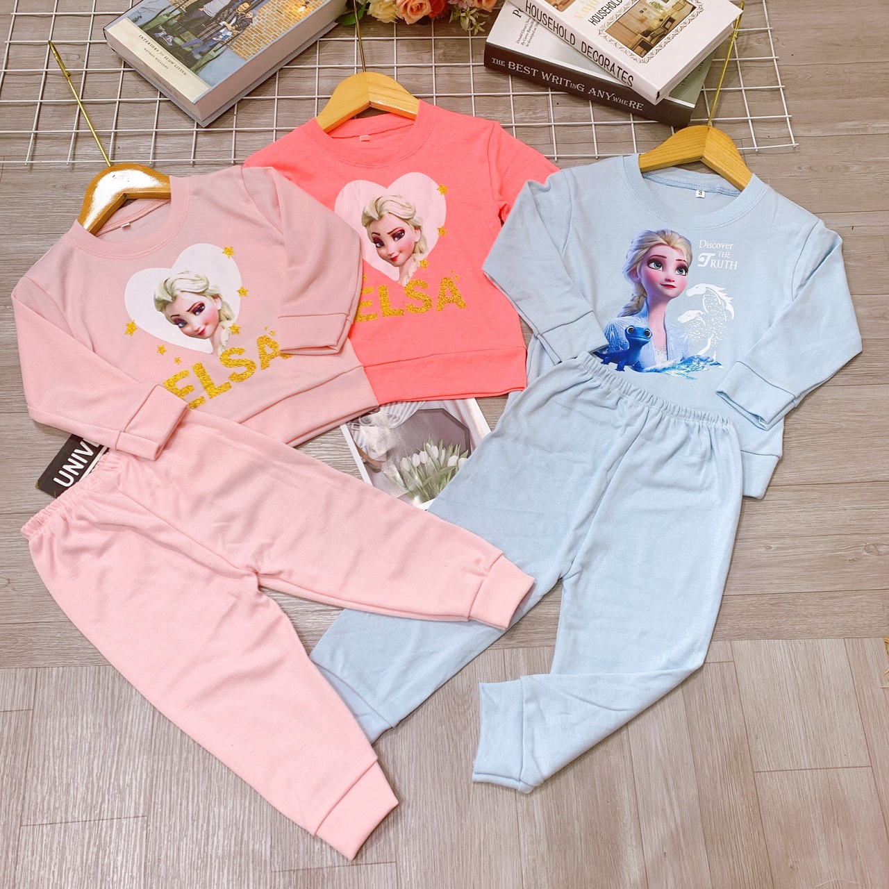 Set bộ quần áo thu đông trẻ em 7-17kg dành cho bé gái mẫu ELSA. Chất liệu đẹp, đường may kỹ.MA104