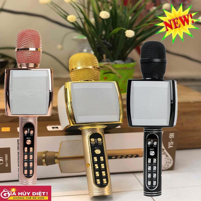 Micro karaoke 3 in 1 bluetooth G01 YS 91 kèm loa, thu âm, lọc tiếng ồn mua ngay nhận Voucher 50.000