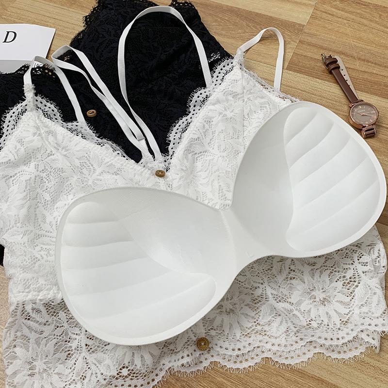 Áo Bra nữ ren tiểu thư gợi cảm cao cấp - Áo hai dây Croptop ren siêu mềm