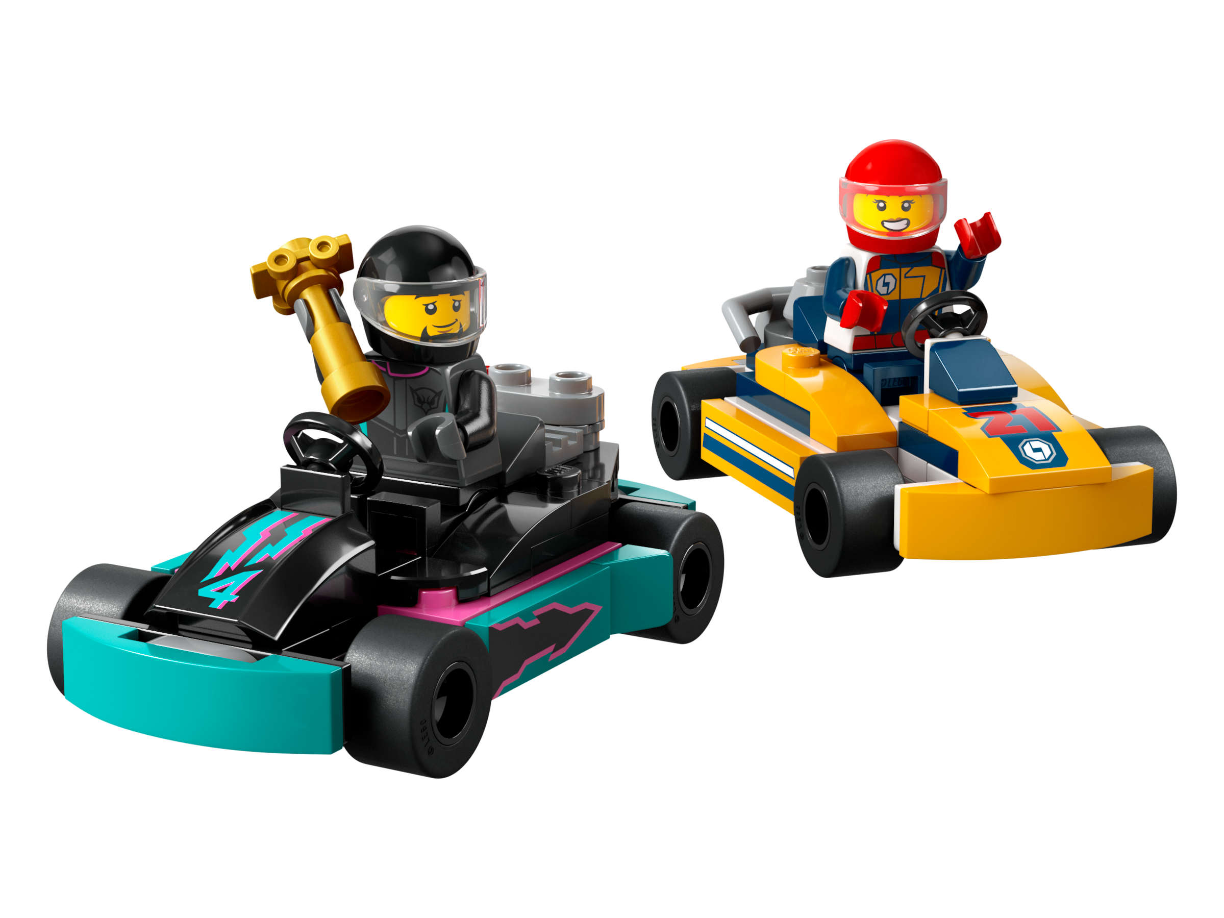 Đồ Chơi Lắp Ráp Bộ Đôi Xe Đua Go-Karts - Go-Karts And Race Drivers - Lego City 60400 (99 Mảnh Ghép)