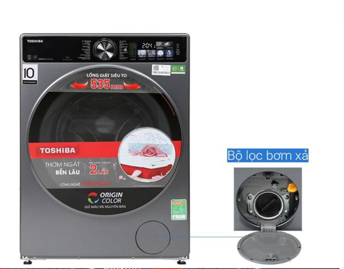 Máy giặt Toshiba Inverter 13 kg TW-T25BZP140MWV(MG) - - HÀNG CHÍNH HÃNG - CHỈ GIAO HCM