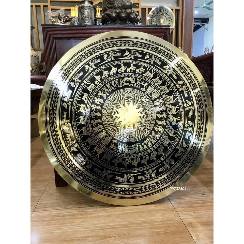 Mặt trống đồng kích thước 100cm chất liệu bằng đồng vàng nguyên chất