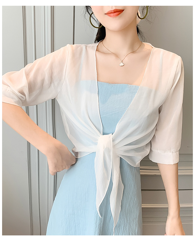 Áo khoác voan cột tà 01 chất vải đẹp, mềm mại, thoáng mát, khoác nhẹ bên ngoài, thanh lịch C134