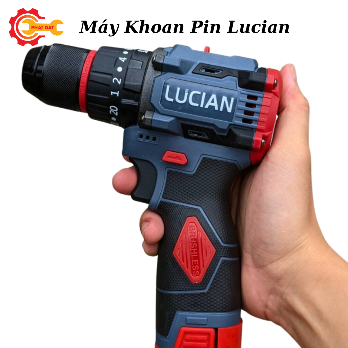 Máy Khoan Pin 3 Chức Năng LUCIAN LC-KP101M - Động Cơ Không Chổi Than