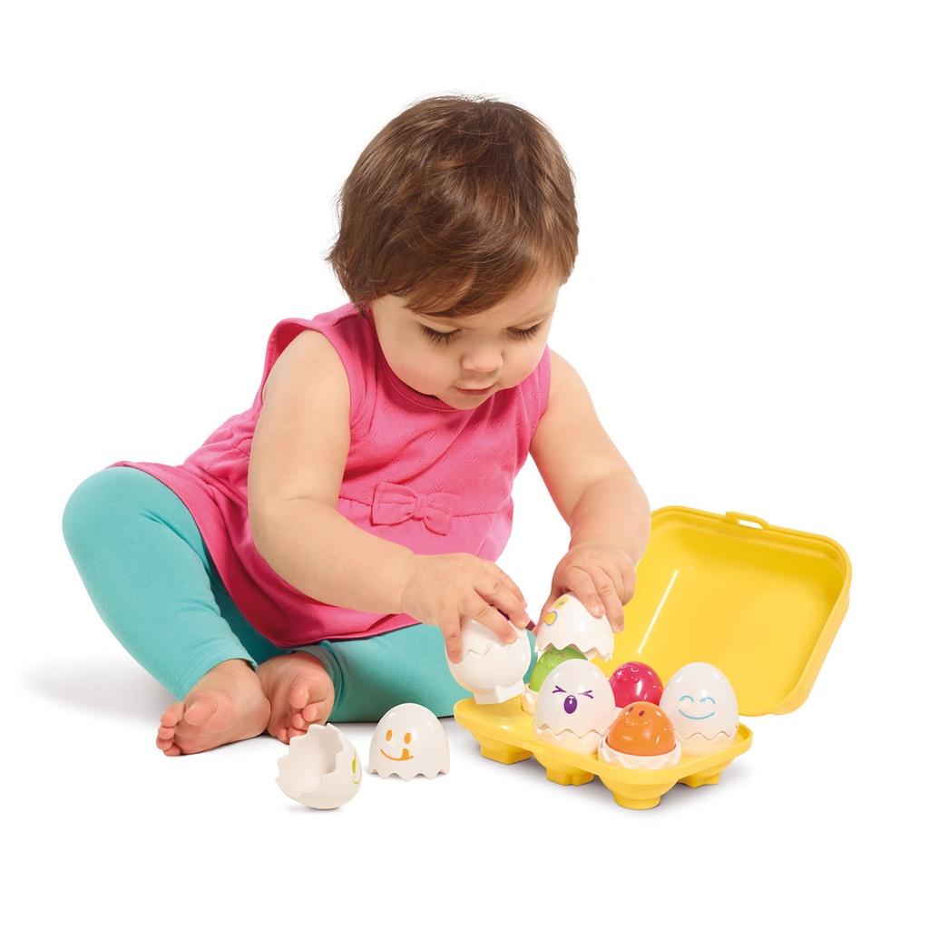 Đồ chơi Phát triển Trí tuệ cho bé 6 tháng đến 1 2 3 tuổi - Bộ 6 quả trứng nở Toomies Hide N Squeak Eggs