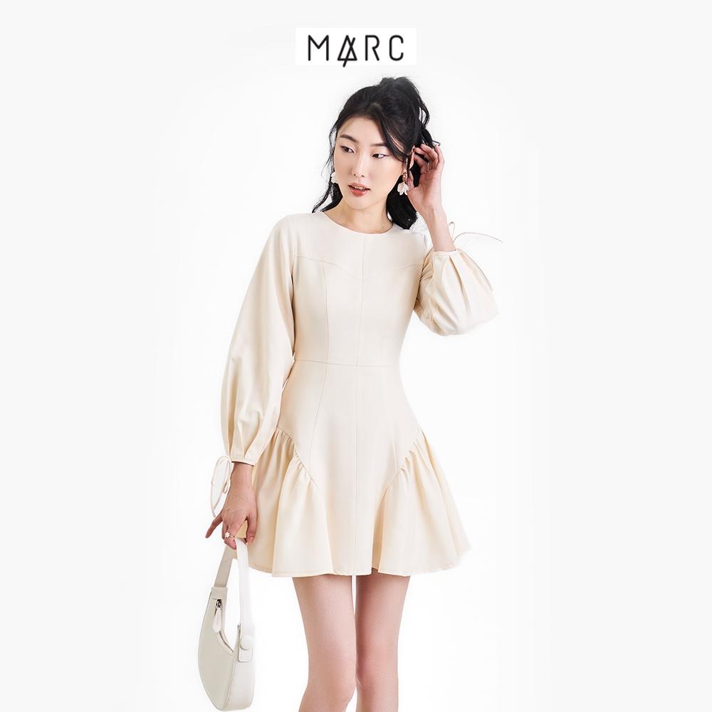 Đầm nữ MARC FASHION mini tay dài thắt nơ rả hông CBVH100522