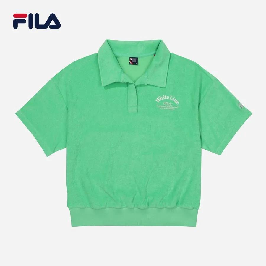 Áo thun tay ngắn thời trang nữ Fila Lady Tennis Life Terry Collar - FS2TSF2373F-AGR