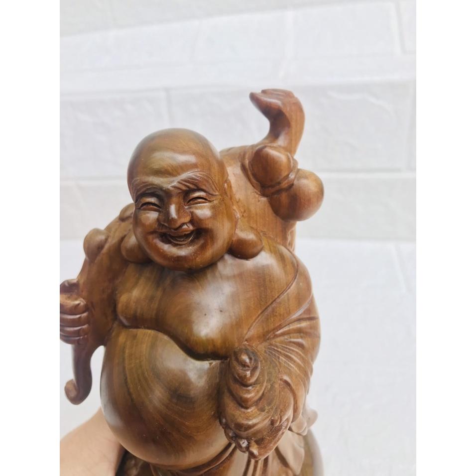TẶNG QUÀ - TƯỢNG PHẬT DI LẶC VÁC BAO GỖ BÁCH XANH QUÝ CỠ ĐẠI