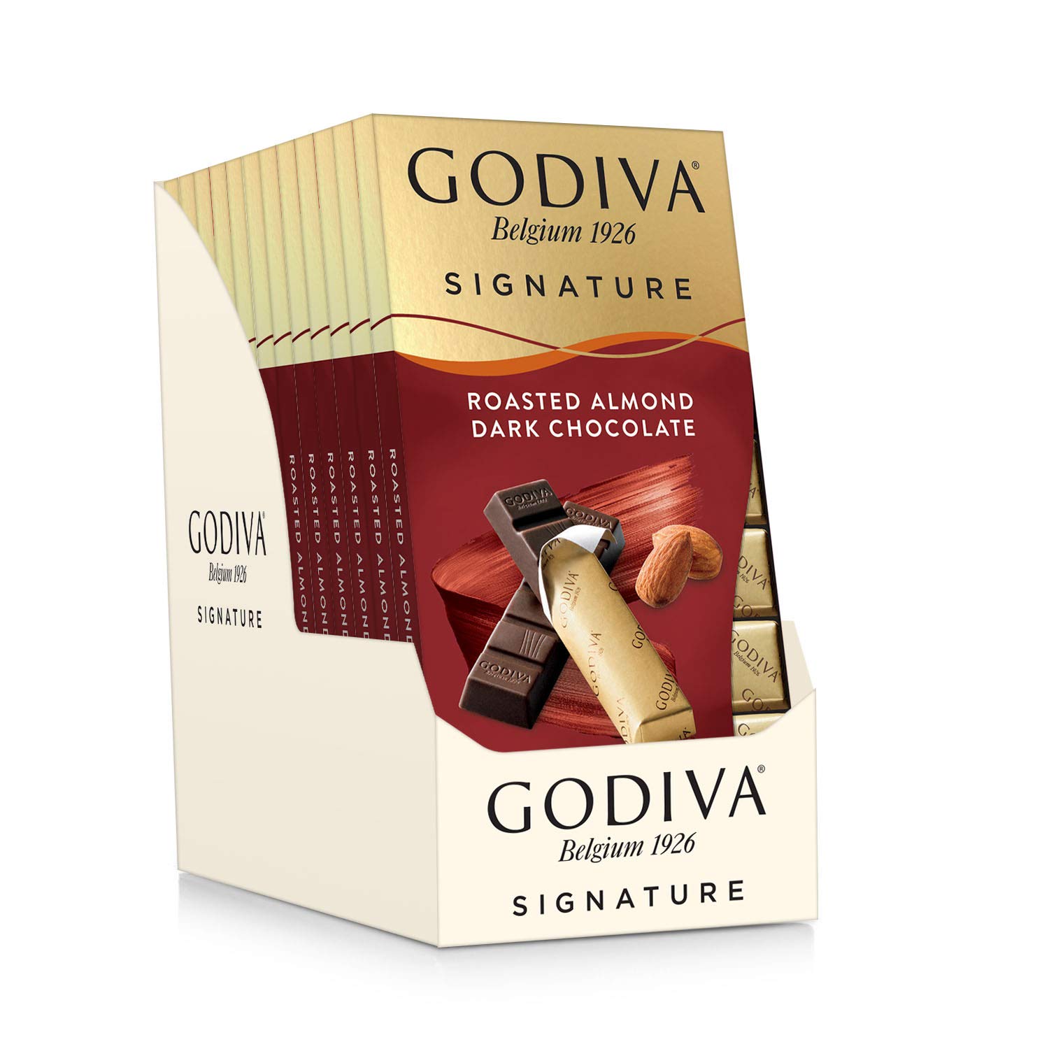 Chocolate Bars ngon nhất thế giới GODIVA Signature : Roasted Almond Dark Chocolate 90g