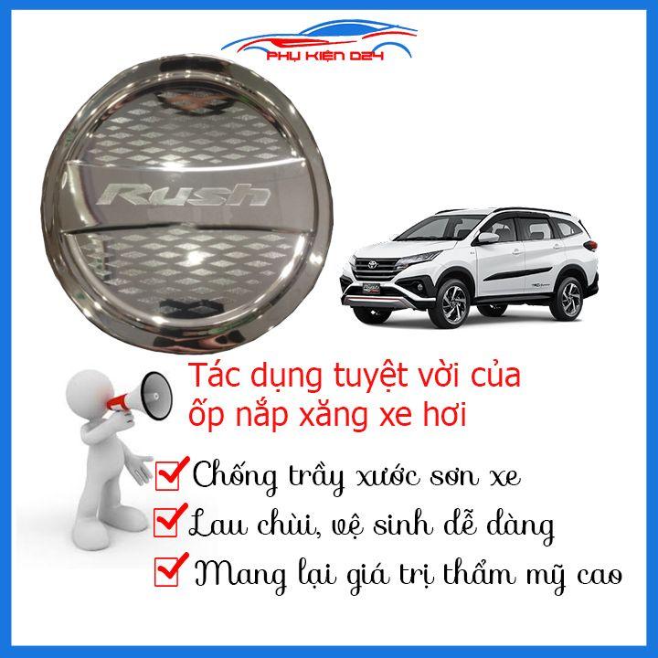 Ốp nắp bình xăng Rush 2018-2019 mạ crom chống trầy trang trí ô tô