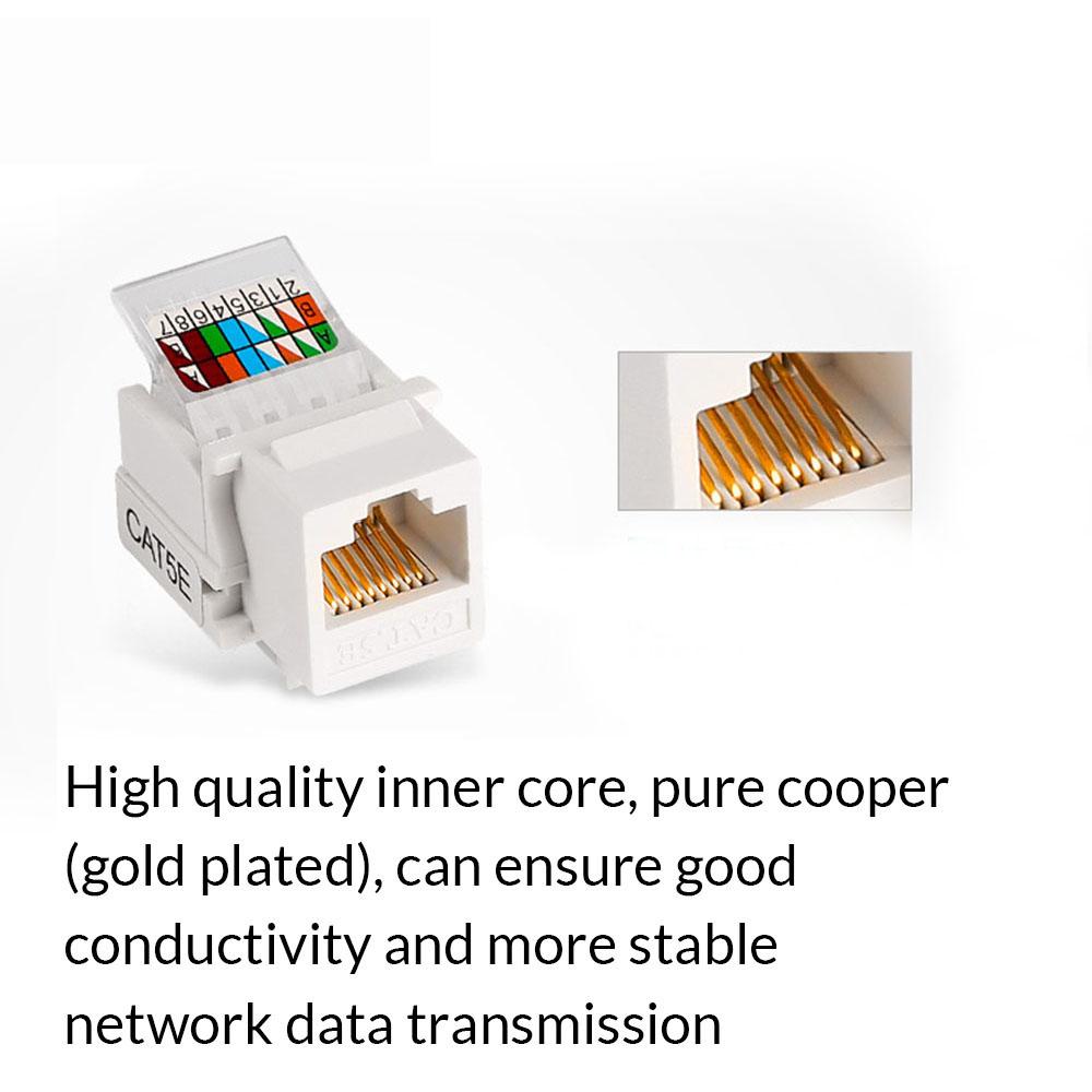 5pcs Tool-free CAT5E UTP network module RJ45 connector Information socket Computer Outlet cable adapter Jack