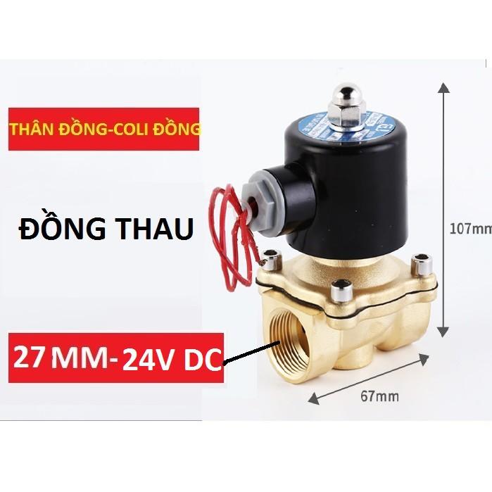 Van điện từ phi 21, phi 27,phi 34 thường đóng 24v, van thoát nước, van nước điều khiển bằng điện