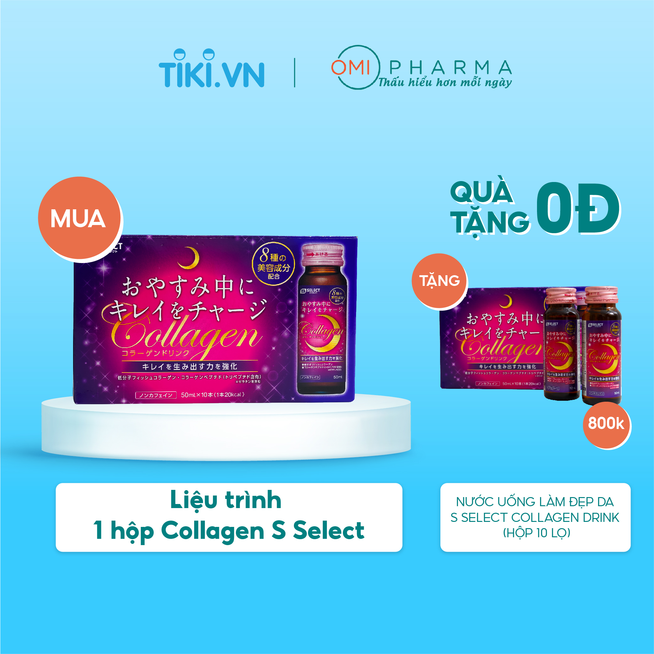 Mua 1 Tặng 1 Hộp Nước Uống Đẹp Da S Select Collagen Drink Collagen Peptide, Chống Lão Hóa Da, Khỏe Tóc & Móng