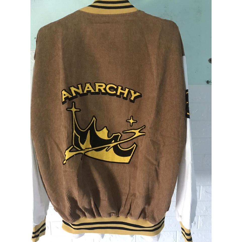 Áo Khoác Nam VARSITY BOMBER Unisex - Áo Khoác Bóng Chày Nỉ Nhung - Chữ L Phong Cách