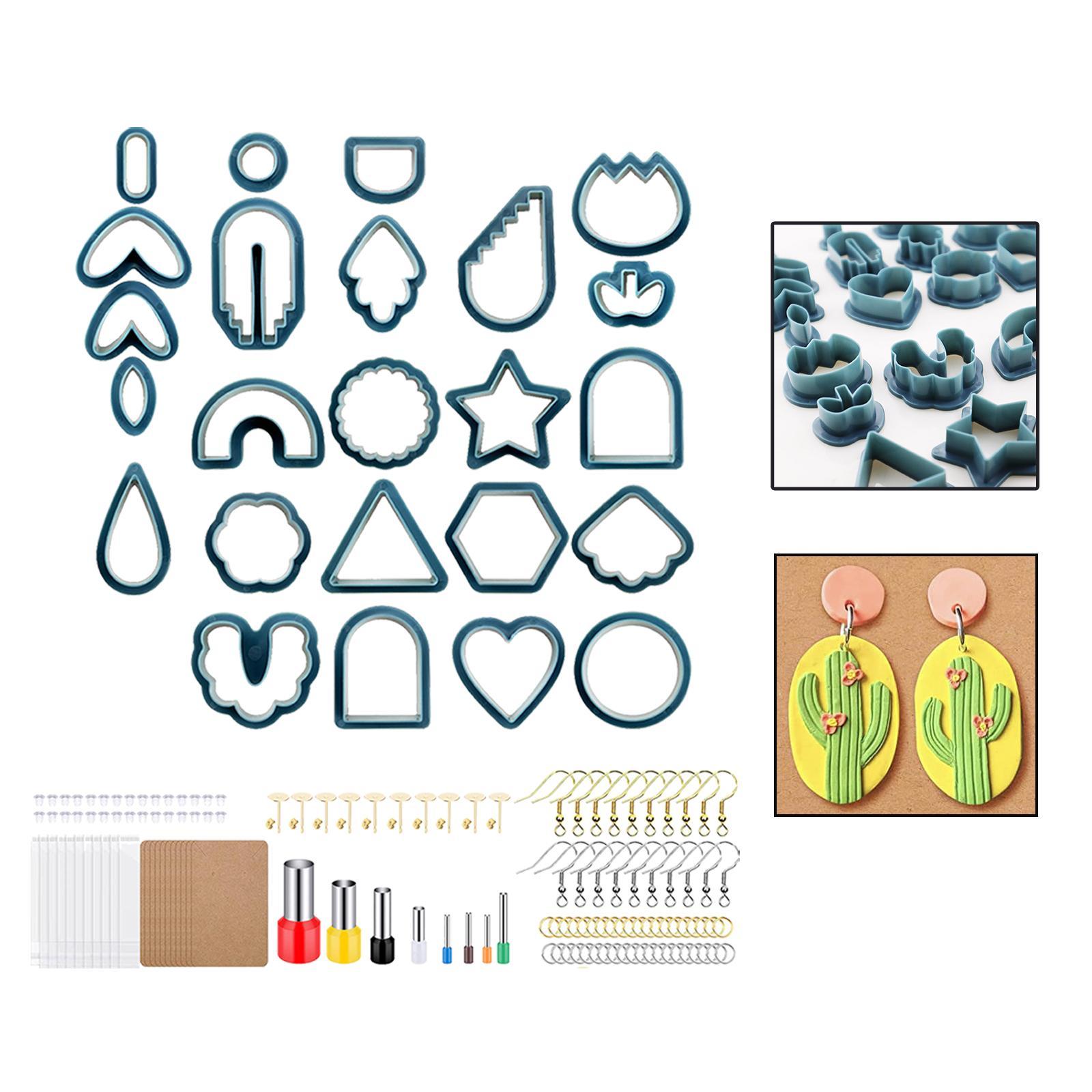 Polymer Clay Set Jump Rings for Jewelry Making Polymer Clay Earring Blue