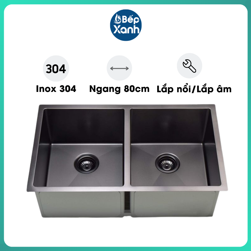 Chậu Rửa Chén Vision Manual Sink Ecalite ESD-8046HB - Chất Liệu Inox 304 Cực Bền- Lắp Nổi/Lắp Âm - Hàng Chính Hãng