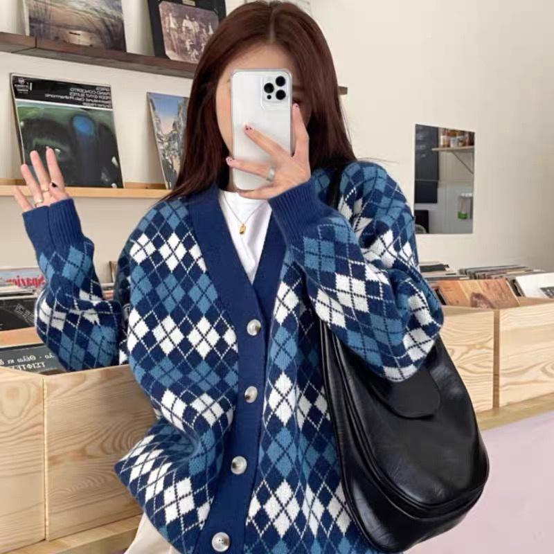 Áo khoác cardigan len nữ dáng dài rộng dày dặn dệt kim phong cách Hàn Quốc trẻ trung dễ phối đồ