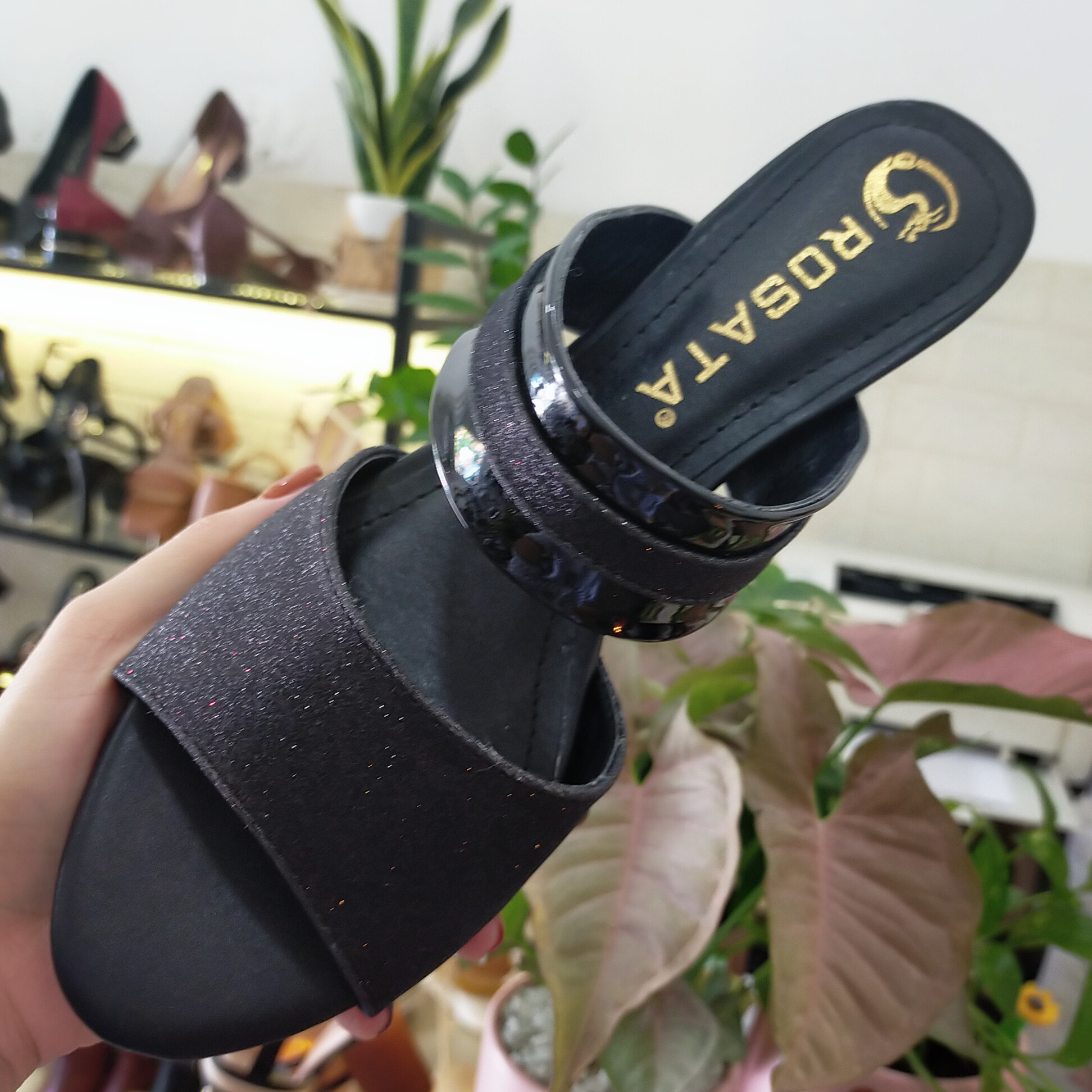 Dép cao gót nữ quai ngang ROSATA RO575 - 6p - HÀNG VIỆT NAM - BKSTORE