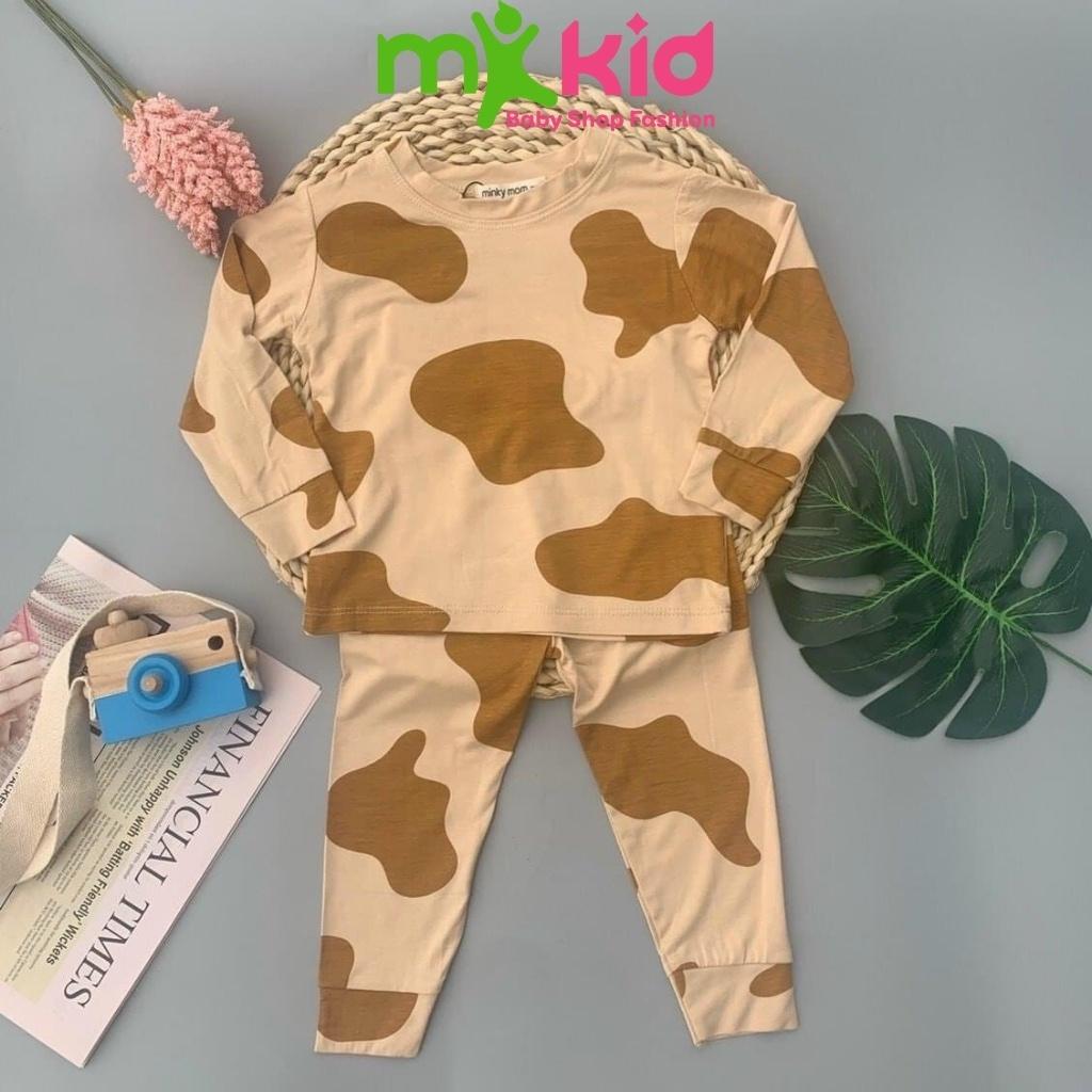 Bộ Cotton Dài Tay Cho Bé Bộ Thu Đông Dài Tay Minky Mom Cho Bé Trai Bé Gái Với Các Hình Thú Siêu Kute .