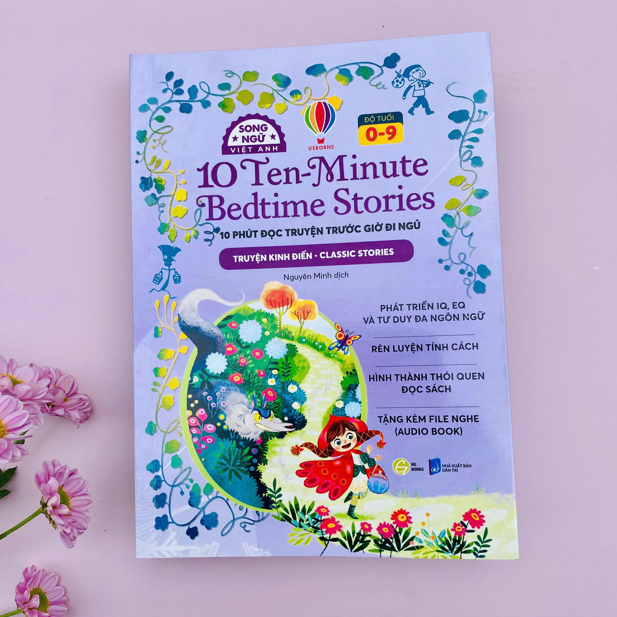 Sách - 10 Ten-Minutes Bedtime Stories - 10 Phút Đọc Truyện Trước Giờ Đi Ngủ - Classic Stories - Truyện Kinh Điển - Song Ngữ Việt-Anh