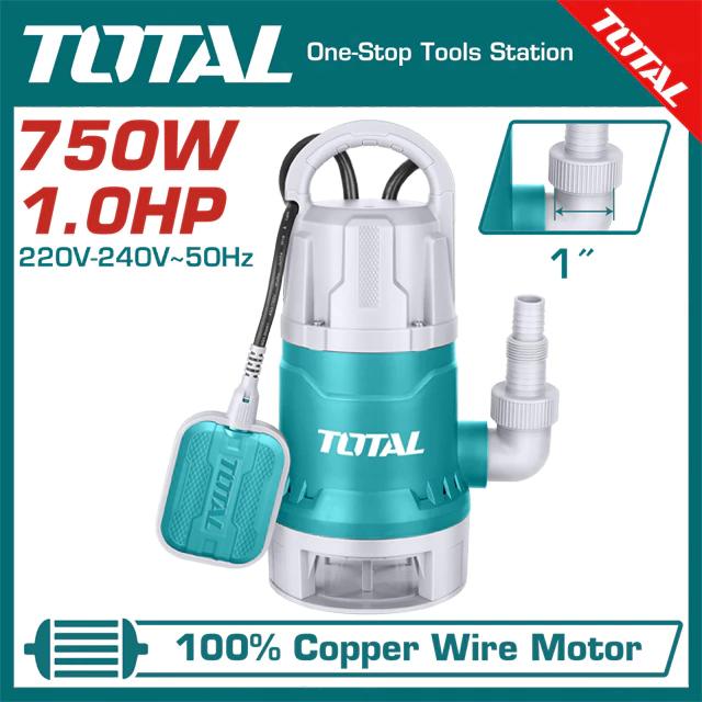 MÁY BƠM CHÌM NƯỚC THẢI BH 3 THÁNG 750W TOTAL TWP87506 - HÀNG CHÍNH HÃNG