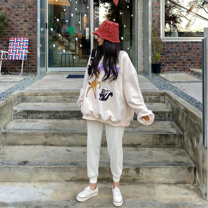 Aó sweater con nai / áo hoodie nam / áo hoodie nữ/ áo sweater am nữ mặc , áo khoác nam nữ form rộng , áo thun tay dài nam nữu mặc
