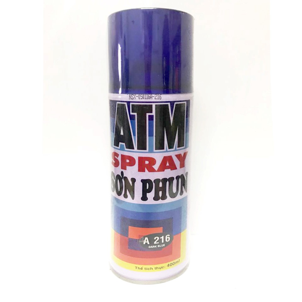 Sơn Xịt ATM Spray A216 Xanh Đen cao cấp , dễ sử dụng, bền màu, lâu trôi