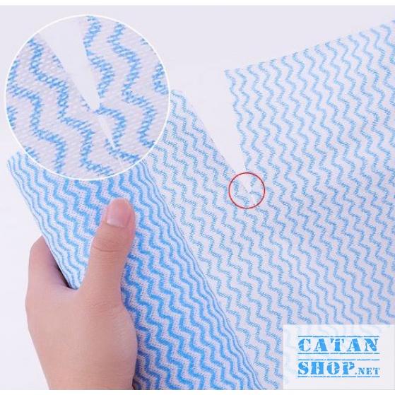 Giấy cuộn đa năng, khăn lau bếp, lau bàn , lau tay có thể giặt và tái sử dụng cuộn 20cm và 25cm dạng sóng màu