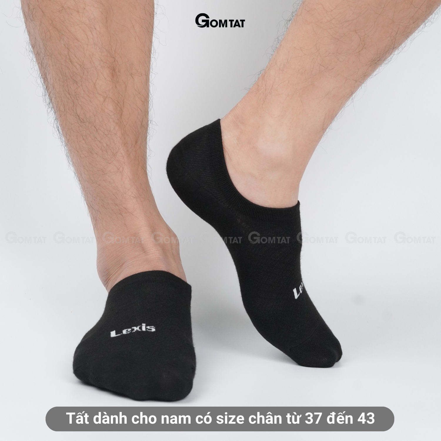 Set 10 Tất lười nam LUXIS chất liệu cotton cao cấp, thoáng mát, phủ nano bạc khử mùi kháng khuẩn - LUXIS-S08-CB10
