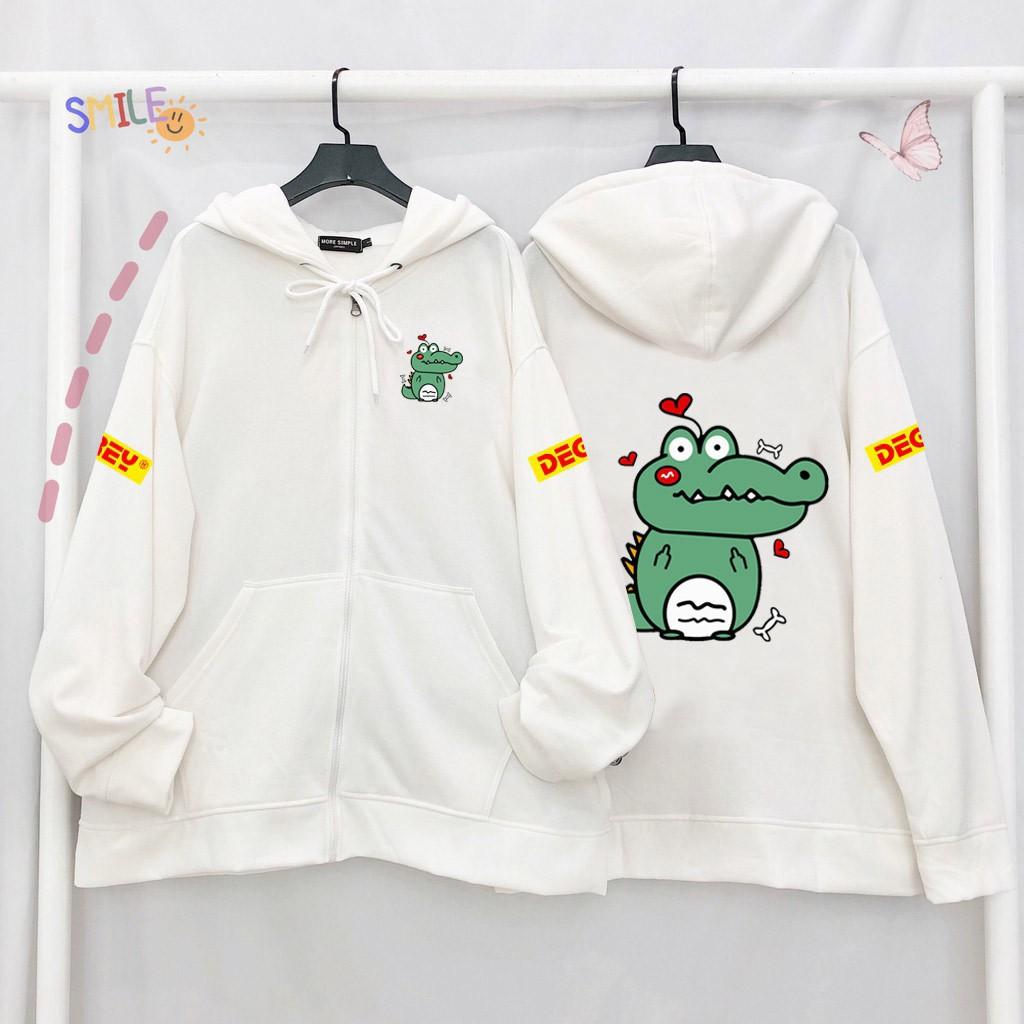 Áo Hoodie Unisex - Áo Khoác Nỉ Nam Nữ CROCODILE 2 Màu Cực Hot - LP.STORE