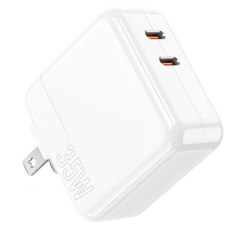 Bộ sạc nhanh 65W chân sạc Typec cao cấp cho điện thoại tiện lợi với 2 cổng type-C, 1 cổng USB an toàn chống cháy nổ  - Hàng nhập khẩu