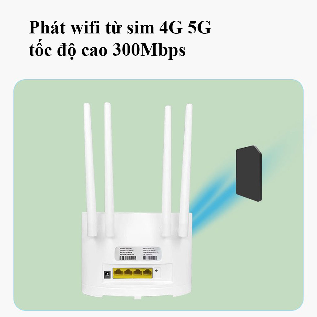 Bộ phát wifi từ sim 4G Pixlink CPE T901 Pro , router wifi 4 râu tốc độ cao  300Mbps, phủ sóng rộng, tích hợp 4 cổng WAN/LAN tiện dụng, phù hợp với tất cả các loại sim ở VN - Hàng Chính Hãng / Hàng Nhập Khẩu