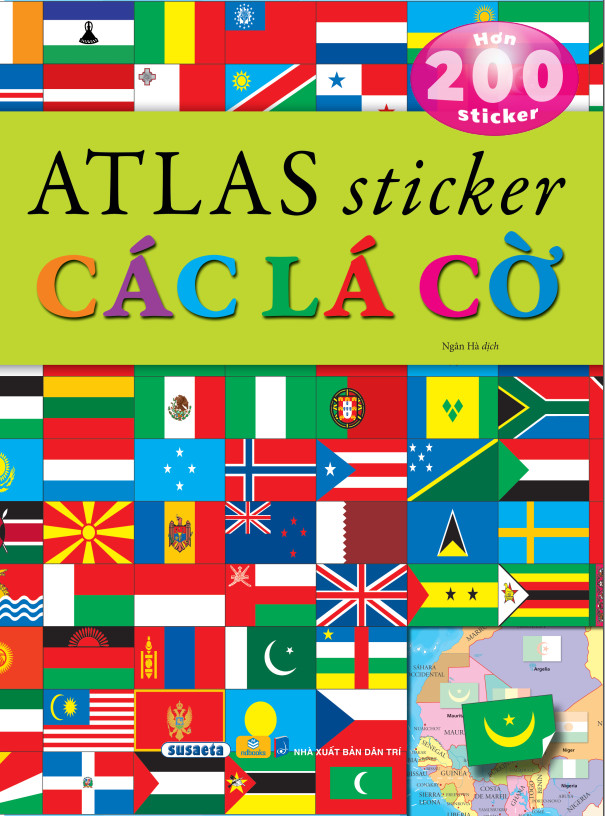 Sách - Atlas Sticker Các Lá Cờ - Hơn 200 Sticker - ndbooks