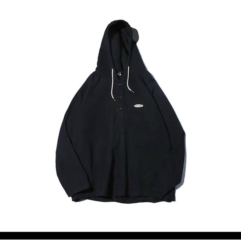 ÁO KHOÁC HOODIE CHUI ĐẦU CỔ TRỤ PHỐI NÚT CÁ TÍNH SÀNH ĐIỆU MẪU HOT MỚI NHẤT 2021 SWM