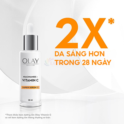 Tinh chất dưỡng trắng Olay Luminous Super Serum Niacinamide + Vitamin C (30ml) - Hàng chính hãng