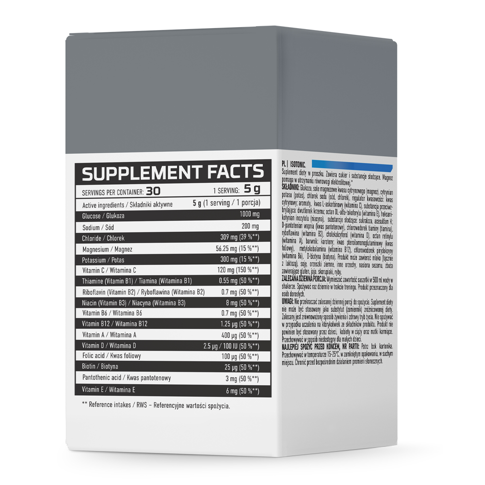 Bột Bổ Sung Điện Giải OstroVit Isotonic 5g (30 gói/hộp) Vị Bưởi | Bổ sung Vitamin B Complex, Magie, Kali