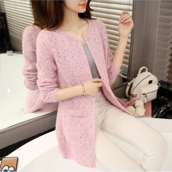 Áo khoác dạ nữ 2 túi thu đông AH34