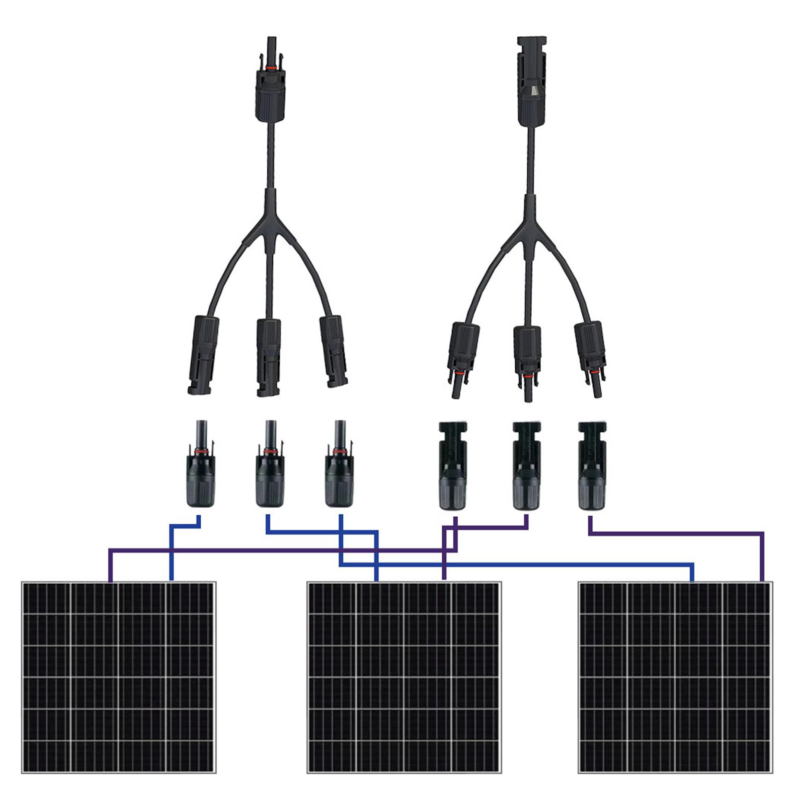 Bộ Đầu Nối Dây Cáp Cho Tấm Pin Năng Lượng Mặt Trời Kèm M Uốn Và 1 Đến 3 Nhánh Loại Y