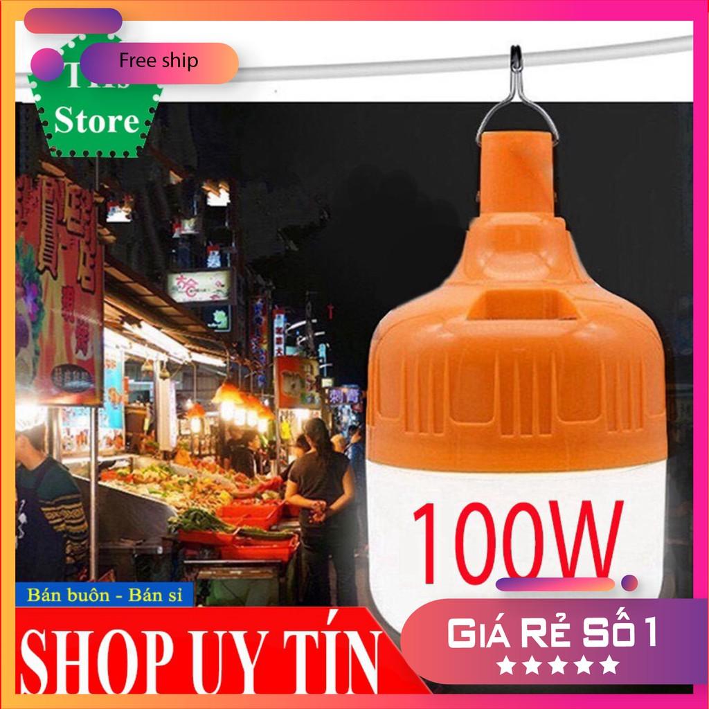 Bóng đèn tích điện 6-8h - loại 100w sạc tích điện có móc treo