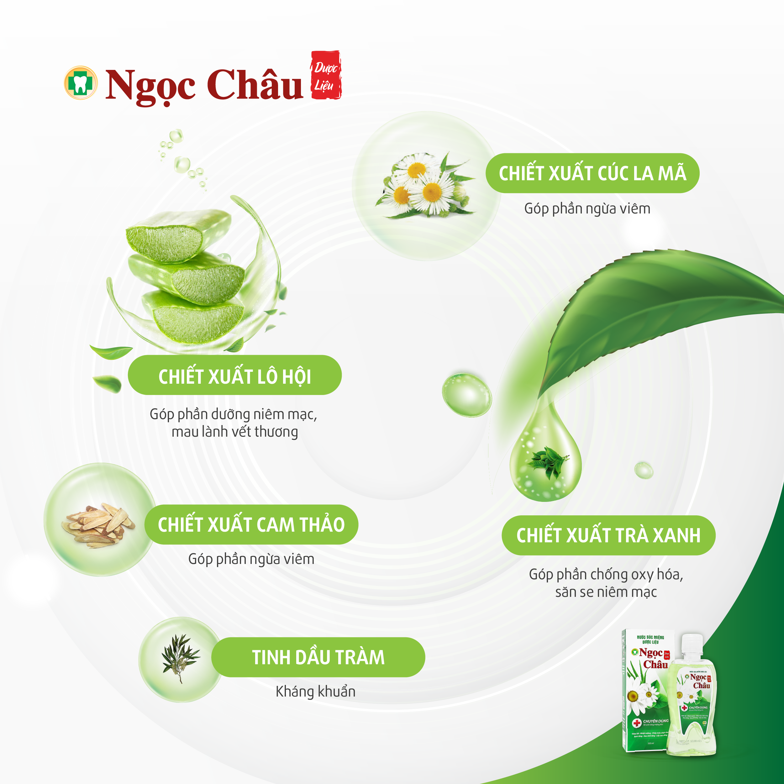 Nước súc miệng Dược liệu Ngọc Châu 125ml