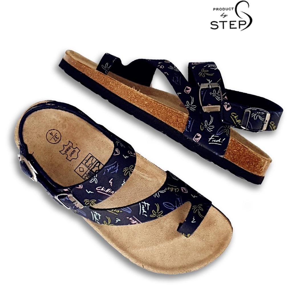 Giày đế trấu EVA in hoa văn quai chéo xỏ ngón (Size 35-39)