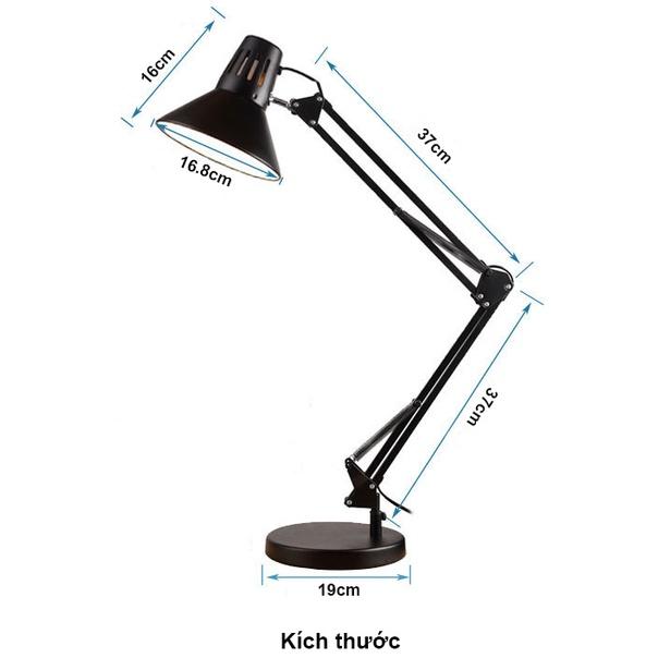 Đèn kẹp bàn pixar kèm đế tròn đa năng 2 trong1,chống cận thị,gấp gọn